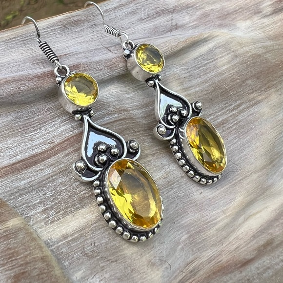 Citrine silver set Boho - Bohemian - Picture 10 of 12